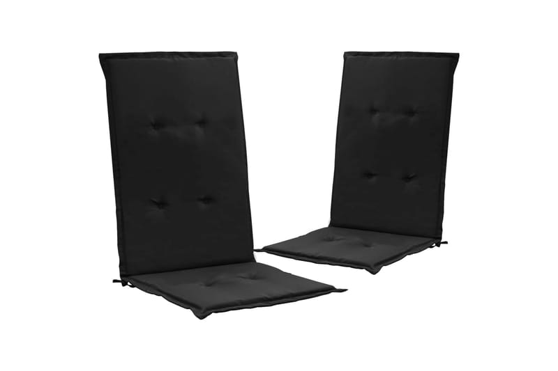 udendørshynder 2 stk. 120 x 50 x 3 cm sort - Sort - Havemøbler - Hynder - Positionshynder