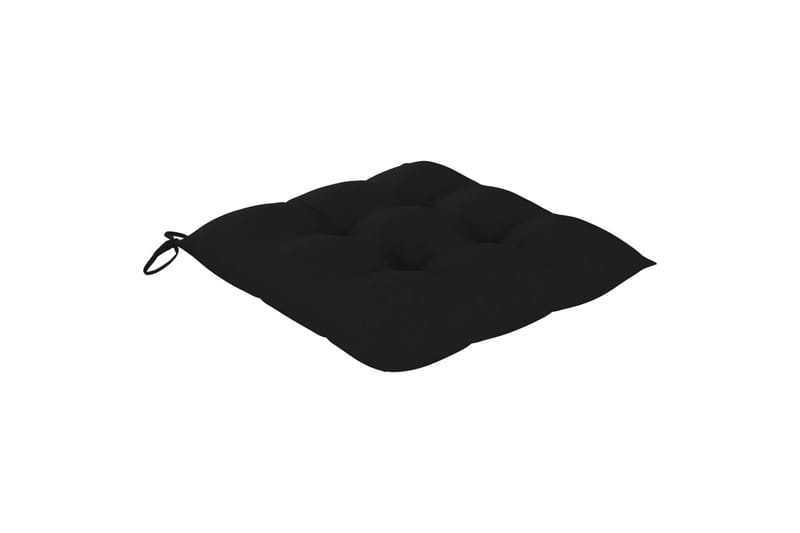Hynder til havestole 4 stk. 40x40x7 cm stof sort - Sort - Havemøbler - Hynder - Siddehynder