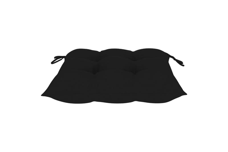 Hynder til havestole 4 stk. 40x40x7 cm stof sort - Sort - Havemøbler - Hynder - Siddehynder