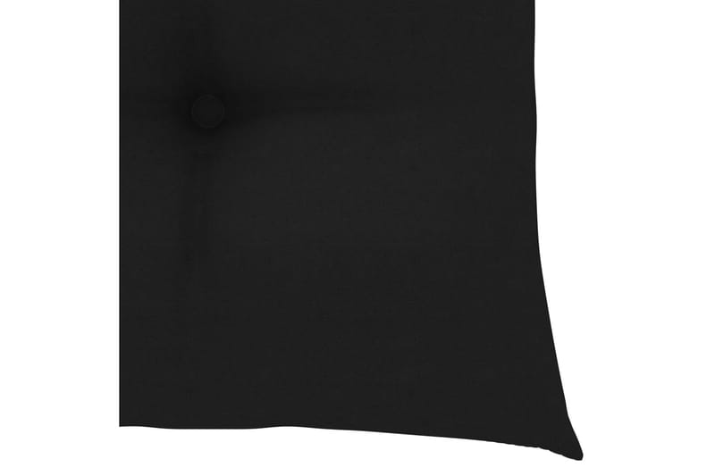 Hynder til havestole 4 stk. 40x40x7 cm stof sort - Sort - Havemøbler - Hynder - Siddehynder