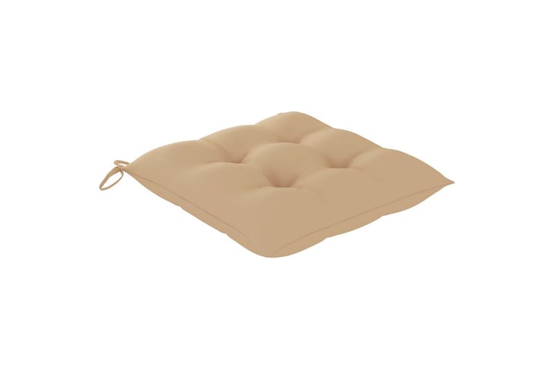 Hynder til havestole 4 stk. 50x50x7 cm stof beige - Beige - Havemøbler - Hynder - Siddehynder