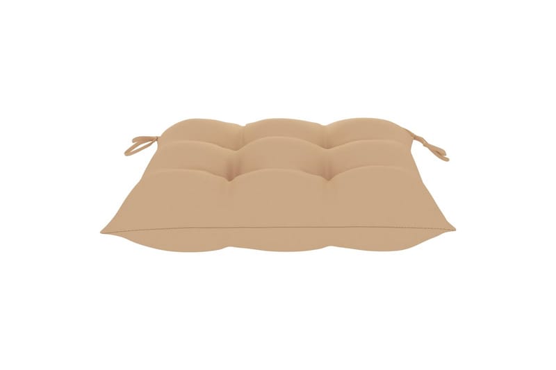 Hynder til havestole 4 stk. 50x50x7 cm stof beige - Beige - Havemøbler - Hynder - Siddehynder