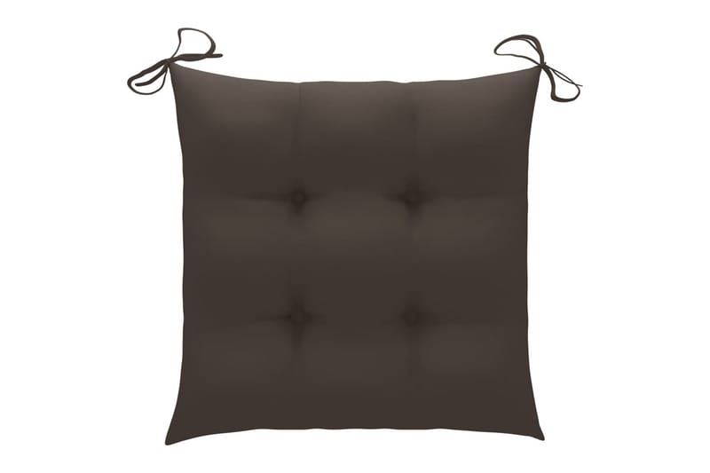 Hynder til havestole 6 stk. 40x40x7 cm stof gråbrun - Gråbrun - Havemøbler - Hynder - Siddehynder