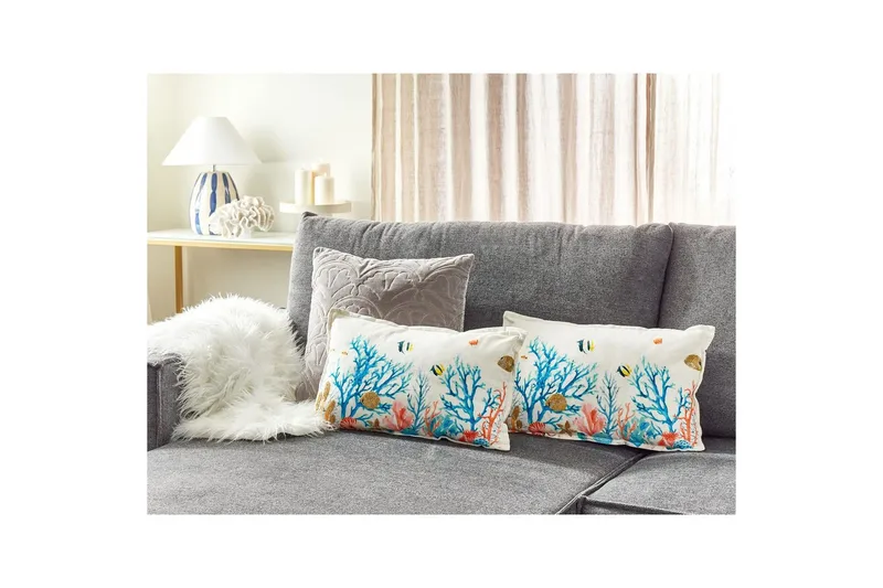 Pyntepuder Ålegræs sæt af 2 - Tekstiler - Pude & plaid - Udendørs puder