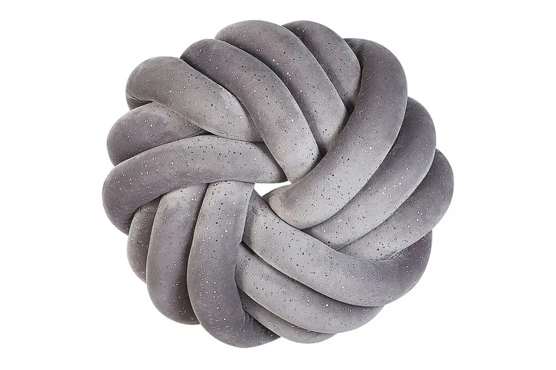 Pyntepuder Akola Grå, Fløjl - Grå, Fløjl - Tekstiler - Pude & plaid - Pyntepuder & pudebetræk