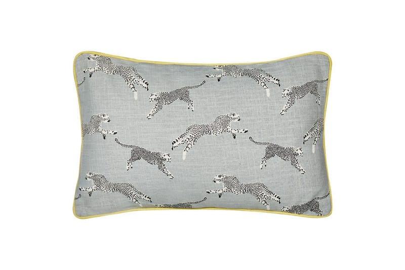 Pyntepuder Arales sæt af 2 Grå/hvid/sort/gul, Rektangulær - Grå/hvid/sort/gul, Rektangulær - Tekstiler - Pude & plaid - Udendørs puder