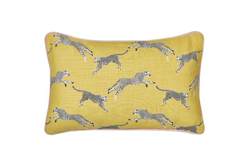 Pyntepuder Arales sæt af 2 Gul/Hvid/Sort, Rektangulær - Gul/Hvid/Sort, Rektangulær - Tekstiler - Pude & plaid - Udendørs puder