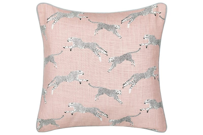 Pyntepuder Arales sæt af 2 Rosa/hvid/sort/grå, Firkantet - Rosa/hvid/sort/grå, Firkantet - Tekstiler - Pude & plaid - Udendørs puder