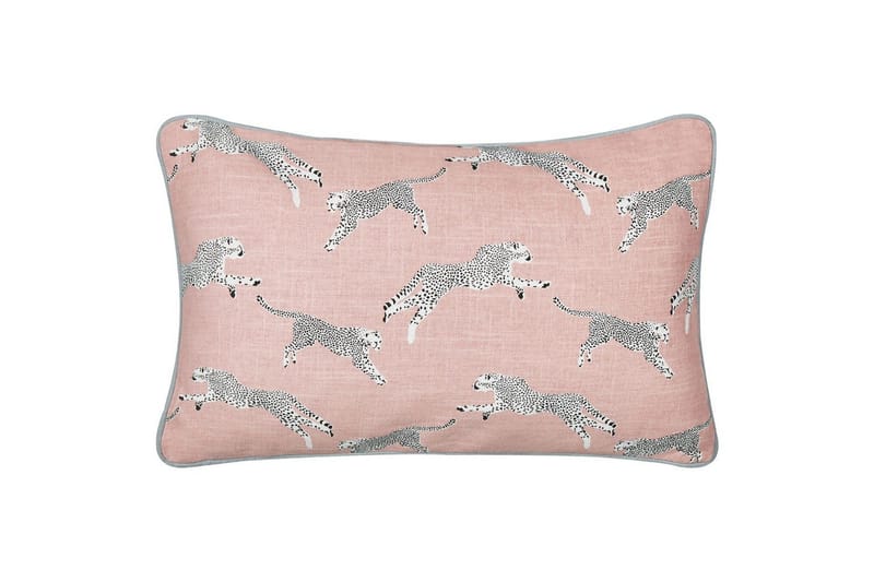 Pyntepuder Arales sæt af 2 Rosa/hvid/sort/grå, Rektangulær - Rosa/hvid/sort/grå, Rektangulær - Tekstiler - Pude & plaid - Udendørs puder