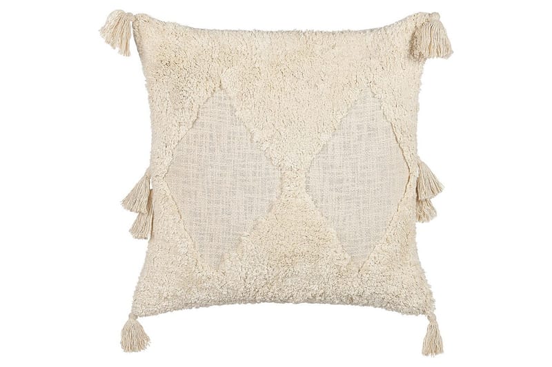 Pyntepuder Avium sæt af 2 Beige - Beige - Havemøbler - Hynder - Hynder til bænk & havesofa
