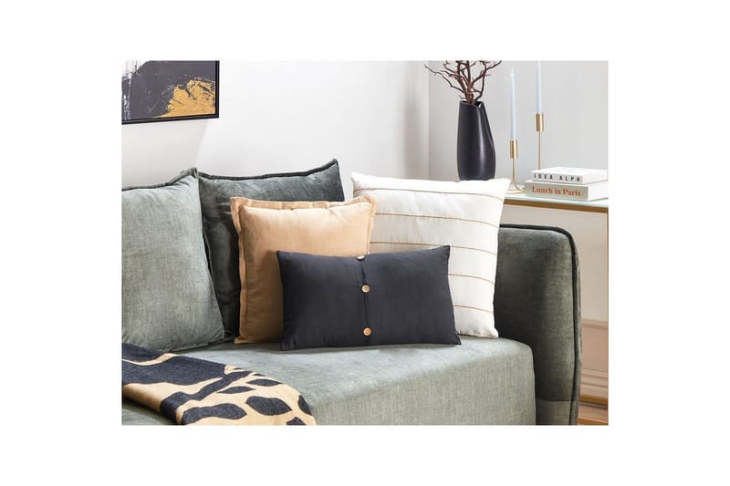 Pyntepuder Banori sæt á 2 Sort - Sort - Tekstiler - Pude & plaid - Udendørs puder