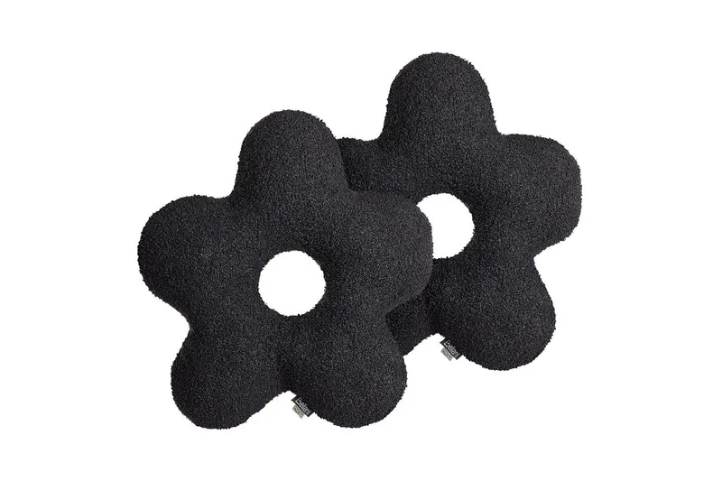 Pyntepuder Camponula sæt á 2 Sort - Sort - Tekstiler - Pude & plaid - Udendørs puder