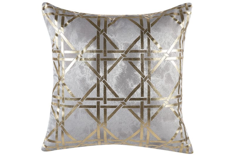 Pyntepuder Cassia sæt á 2 Grå/guld - Grå/guld - Tekstiler - Pude & plaid - Pyntepuder & pudebetræk