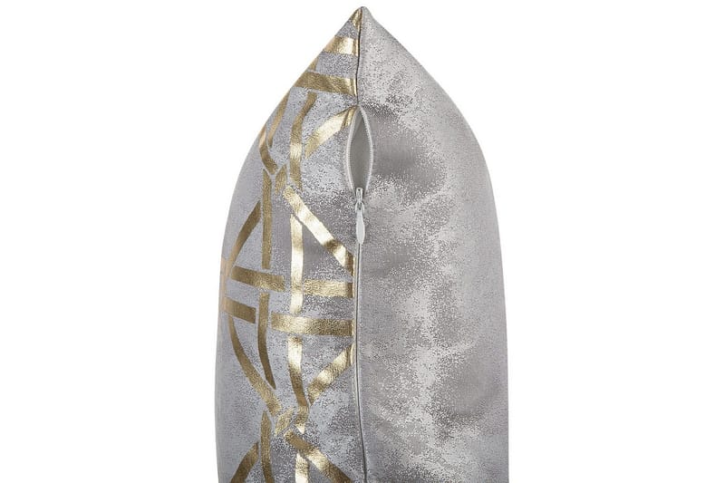 Pyntepuder Cassia sæt á 2 Grå/guld - Grå/guld - Tekstiler - Pude & plaid - Pyntepuder & pudebetræk