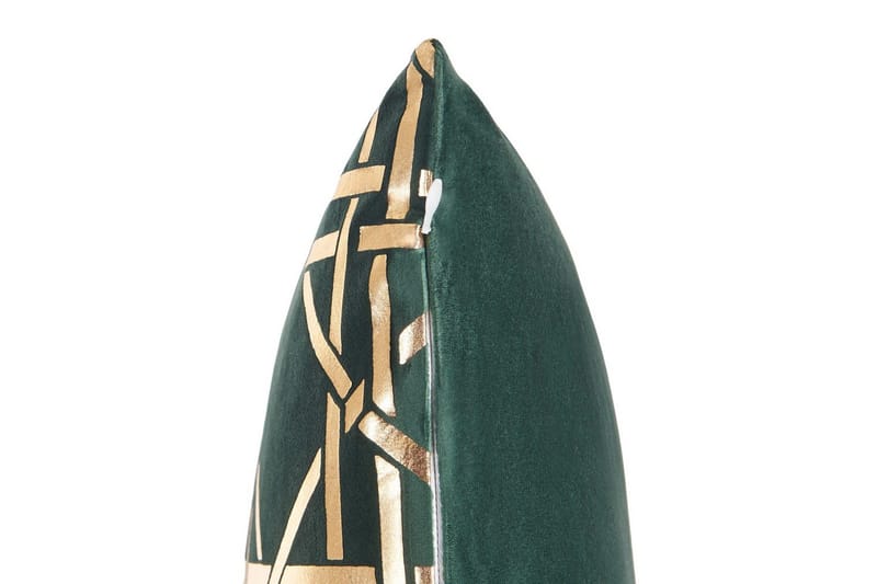 Pyntepuder Cassia sæt á 2 Grøn/guld - Grøn/guld - Tekstiler - Pude & plaid - Pyntepuder & pudebetræk