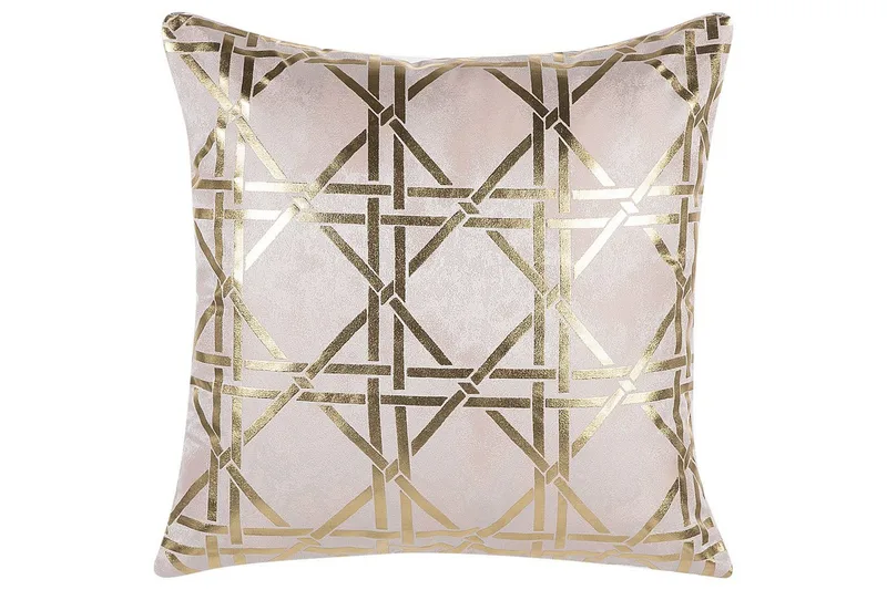 Pyntepuder Cassia sæt á 2 Rosa/guld - Rosa/guld - Tekstiler - Pude & plaid - Pyntepuder & pudebetræk