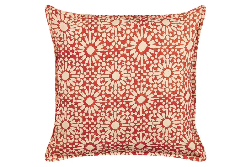 Pyntepuder Ceiba sæt af 2 Rød/beige - Rød/beige - Tekstiler - Pude & plaid - Udendørs puder