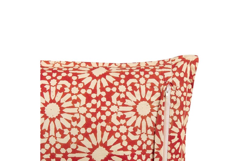 Pyntepuder Ceiba sæt af 2 Rød/beige - Rød/beige - Havemøbler - Hynder - Hynder til bænk & havesofa