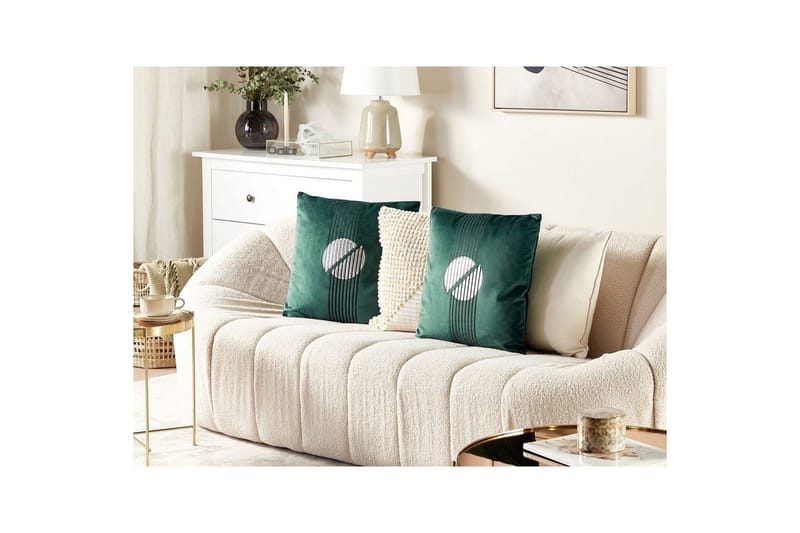 Pyntepuder Ceropegia sæt af 2 Grøn - Grøn - Tekstiler - Pude & plaid - Udendørs puder