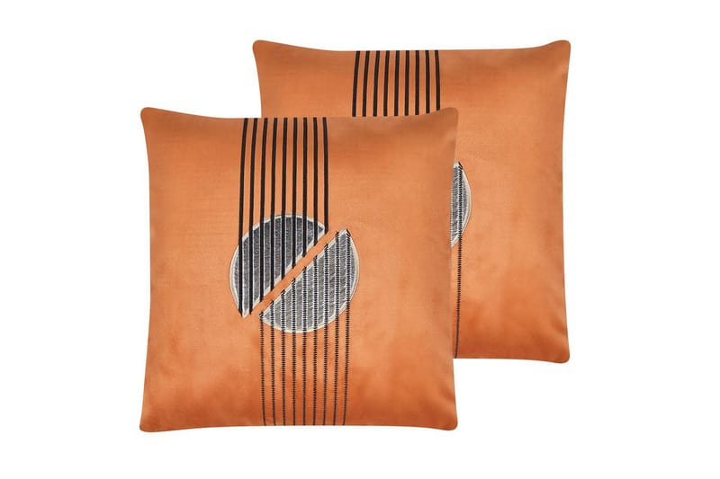 Pyntepuder Ceropegia sæt af 2 Orange - Orange - Havemøbler - Hynder - Hynder til bænk & havesofa