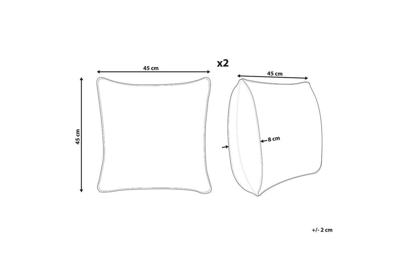 Pyntepuder Cyanotis sæt á 2 Hvid/Blå - Hvid/Blå - Tekstiler - Pude & plaid - Udendørs puder