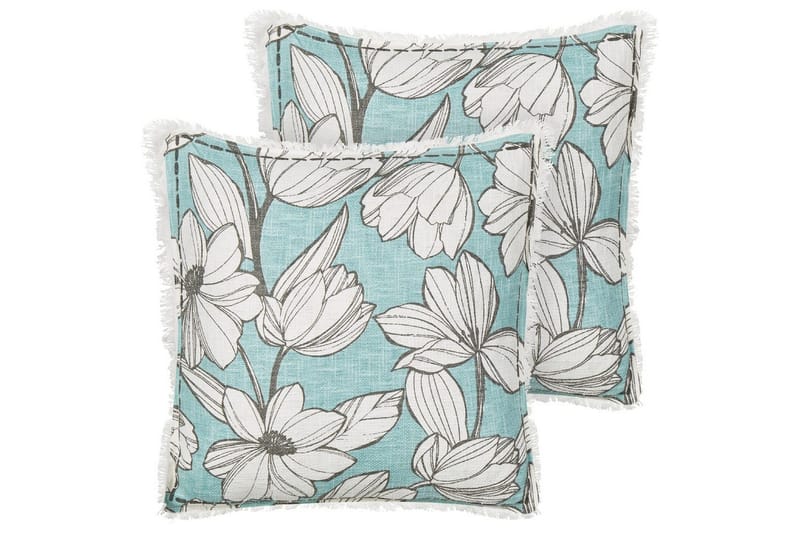 Pyntepuder Cyanotis sæt á 2 Hvid/Blå, Hvid/Blå