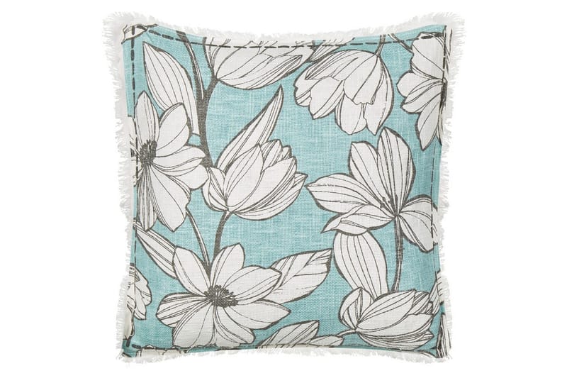 Pyntepuder Cyanotis sæt á 2 Hvid/Blå - Hvid/Blå - Tekstiler - Pude & plaid - Udendørs puder