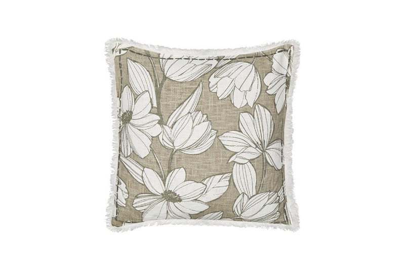 Pyntepuder Cyanotis sæt á 2 Hvid/Grøn - Hvid/Grøn - Tekstiler - Pude & plaid - Udendørs puder