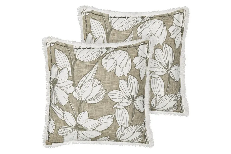 Pyntepuder Cyanotis sæt á 2 Hvid/Grøn, Hvid/Grøn