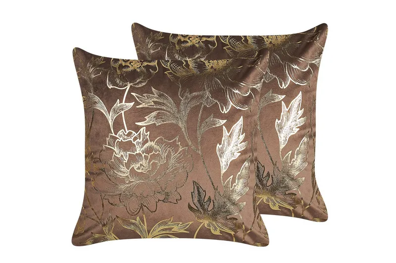Pyntepuder Daffodil sæt á 2 Brun/Guld, Brun/Guld