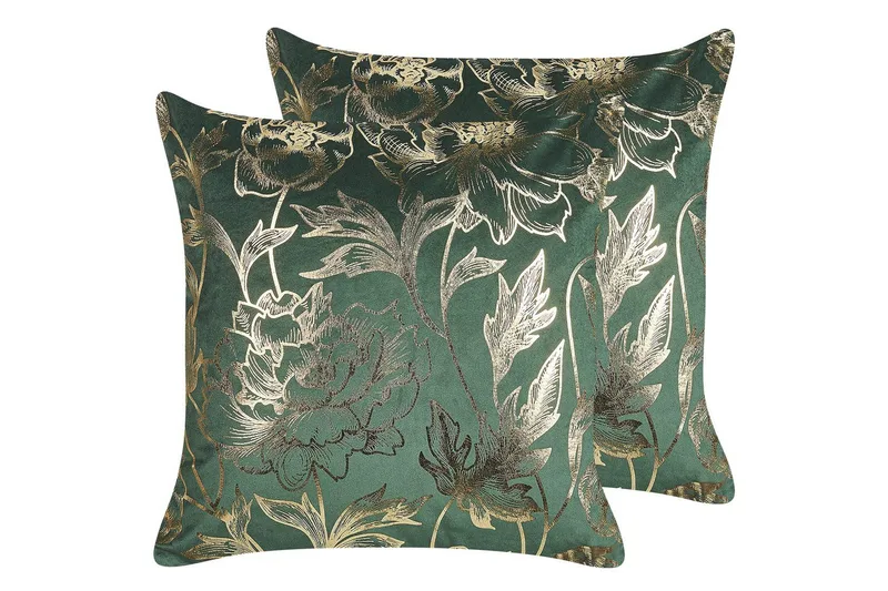 Pyntepuder Daffodil sæt á 2 Grøn/guld, Grøn/guld