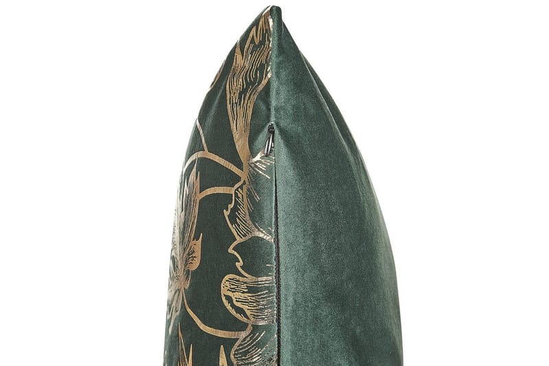 Pyntepuder Daffodil sæt á 2 Grøn/guld - Grøn/guld - Tekstiler - Pude & plaid - Udendørs puder