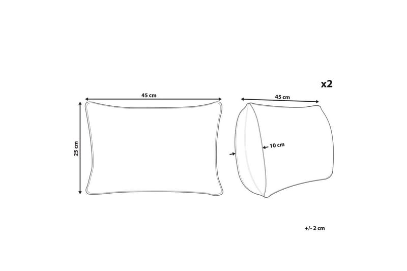 Pyntepuder Hakone sæt af 2 Beige, Rektangulær - Beige, Rektangulær - Tekstiler - Pude & plaid - Udendørs puder