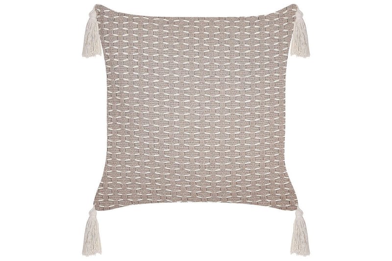 Pyntepuder Hakone sæt af 2 Taupe, Firkantet - Taupe, Firkantet - Tekstiler - Pude & plaid - Udendørs puder