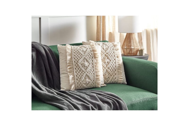 Pyntepuder Kalam sæt af 2 Beige - Beige - Tekstiler - Pude & plaid - Udendørs puder