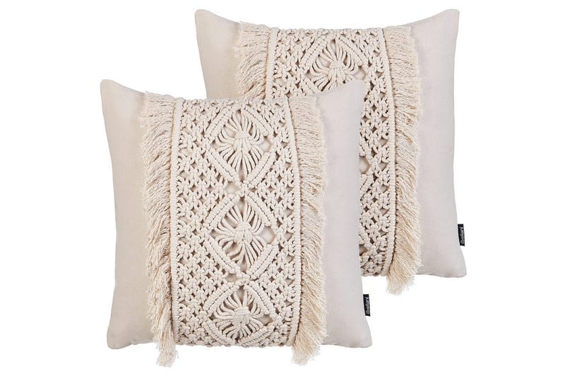 Pyntepuder Kalam sæt af 2 Beige, Beige