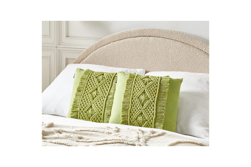 Pyntepuder Kalam sæt af 2 Grøn - Grøn - Havemøbler - Hynder - Øvrige hynder