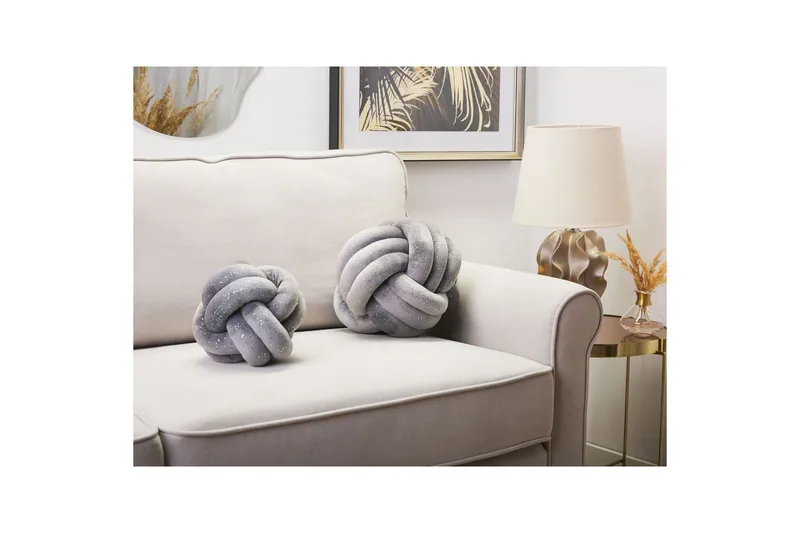 Pyntepuder Malni Grå, 20x20x20 cm - Grå, 20x20x20 cm - Tekstiler - Pude & plaid - Pyntepuder & pudebetræk