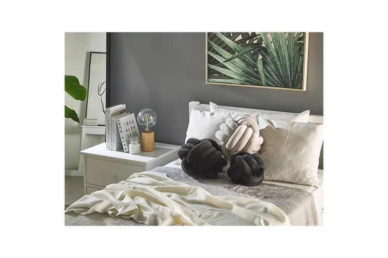 Pyntepuder Malni Sort, 30x30x30 cm - Sort, 30x30x30 cm - Tekstiler - Pude & plaid - Pyntepuder & pudebetræk