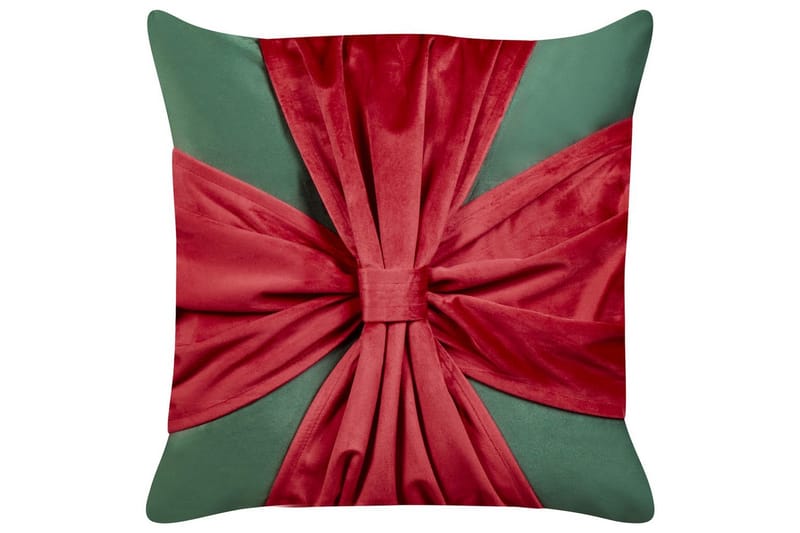 Pyntepuder Marshmallow sæt om 2 Grøn/Rød - Grøn/Rød - Tekstiler - Pude & plaid - Udendørs puder