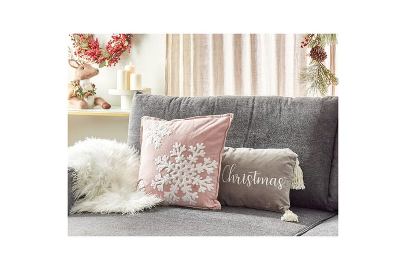 Pyntepuder Murraya Rosa/Hvid - Rosa/Hvid - Havemøbler - Hynder - Hynder til bænk & havesofa