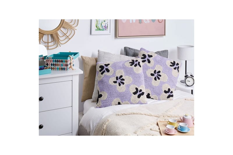 Pyntepuder Soapwort sæt á 2 - Havemøbler - Hynder - Hynder til bænk & havesofa