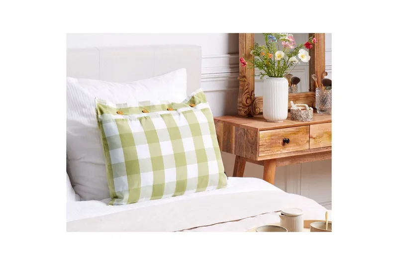 Pyntepuder Tamnine Grøn/Hvid, Rektangulær - Grøn/Hvid, Rektangulær - Tekstiler - Pude & plaid - Udendørs puder