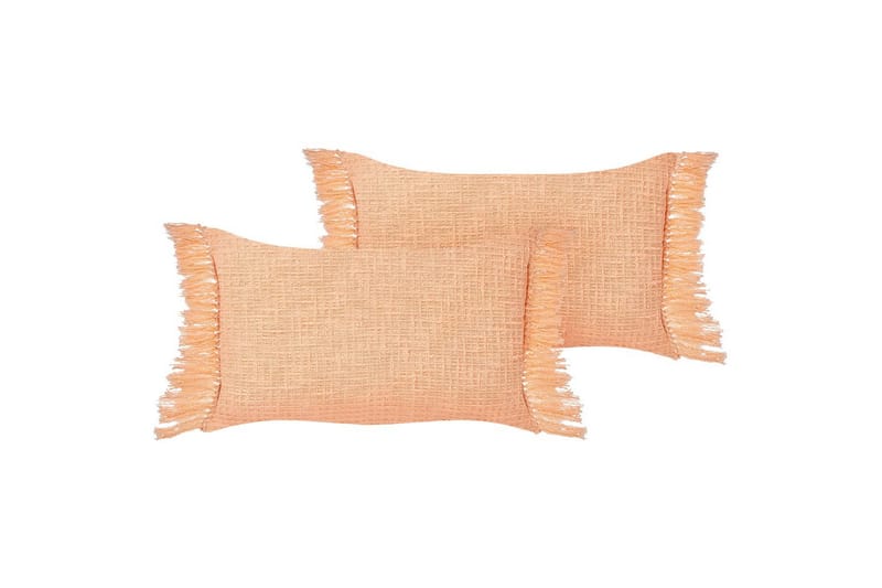 Pyntepuder Tansy sæt om 2 Orange - Orange - Havemøbler - Hynder - Hynder til bænk & havesofa