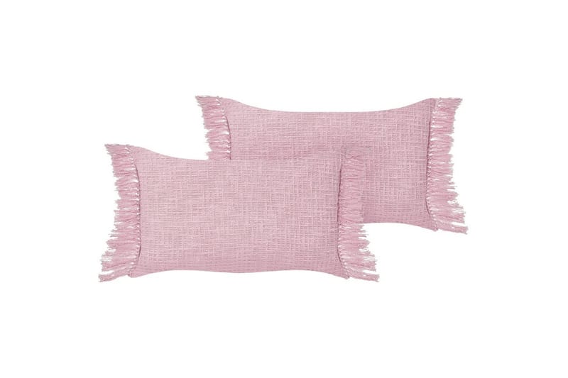 Pyntepuder Tansy sæt om 2 Rosa - Rosa - Havemøbler - Hynder - Hynder til bænk & havesofa