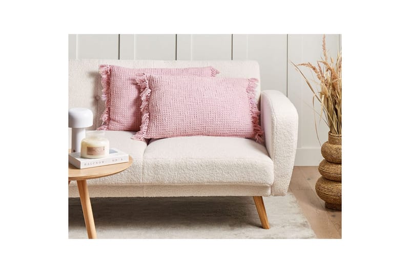 Pyntepuder Tansy sæt om 2 Rosa - Rosa - Havemøbler - Hynder - Hynder til bænk & havesofa