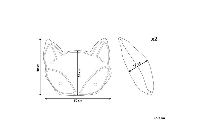 Pyntepuder Vadodara sæt af 2 Gul/Hvid/Sort - Gul/Hvid/Sort - Tekstiler - Børnetekstiler - Sengetøj til børn - Børnepuder