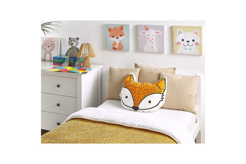 Pyntepuder Vadodara sæt af 2 Orange/Hvid/Sort - Orange/Hvid/Sort - Tekstiler - Børnetekstiler - Sengetøj til børn - Børnepuder