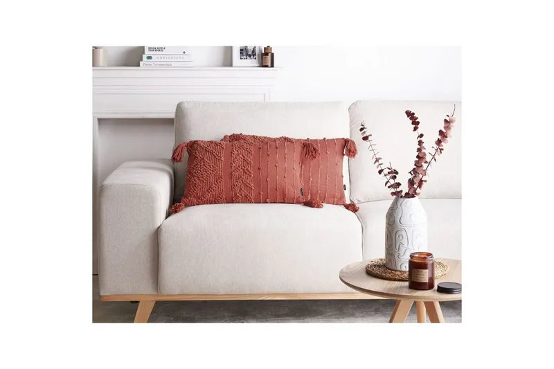 Pyntepuder Valvaria sæt af 2 Rød - Rød - Tekstiler - Pude & plaid - Pyntepuder & pudebetræk