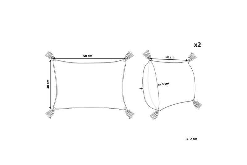 Pyntepuder Valvaria sæt af 2 Rød - Rød - Tekstiler - Pude & plaid - Pyntepuder & pudebetræk